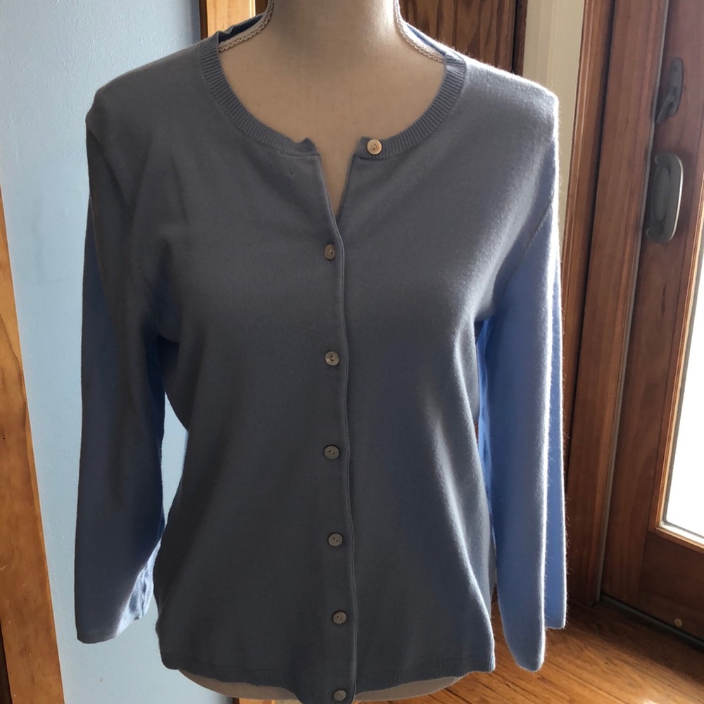 Lands end button cardigan